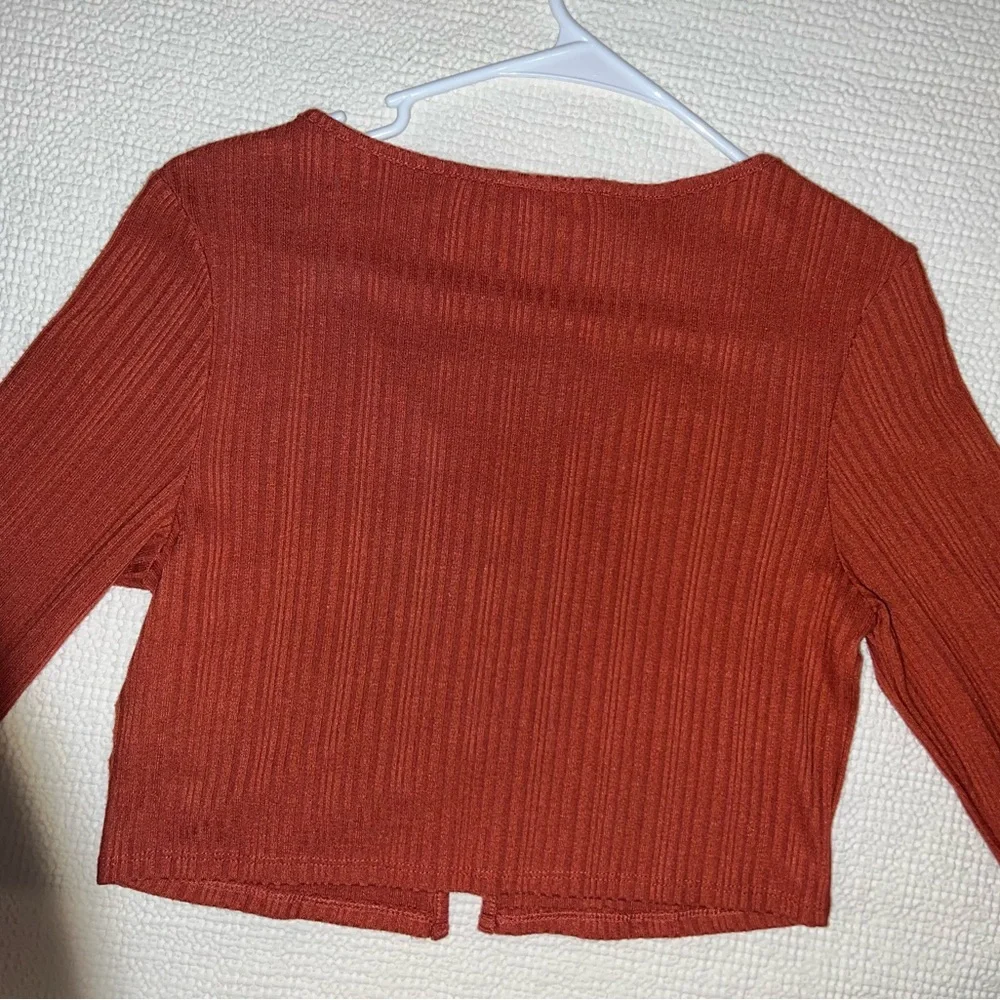 H&M Rust Ribbed Cropped Top - Picture 4 of 4